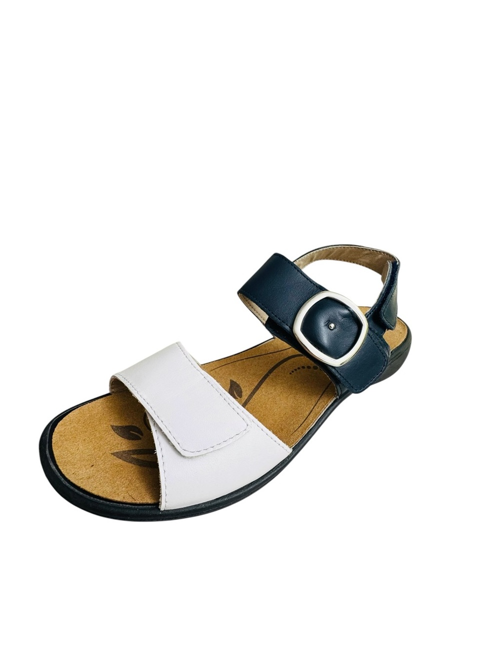 Romika Wellness Women’s Leather Comfort Sandals White Navy EU 42 US 11